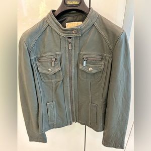 Women’s Michael kors leather bomber jacket